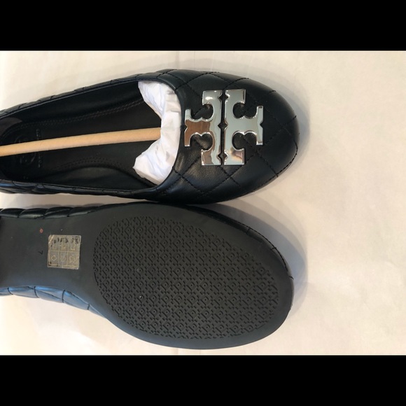 EEUC Authentic Tory Burch ballet flat black 7 - Picture 2 of 4
